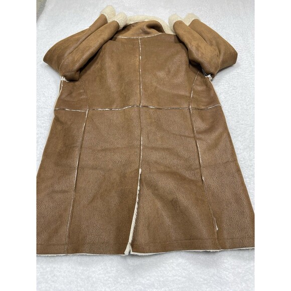 Avec Les Filles Anthropologie Coat Women Brown Faux Shearling Boho Size XL NWT - Picture 8 of 12